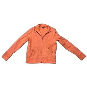 Faconnable Coral Mens Zip Up Sweater Size Small 100% cotton